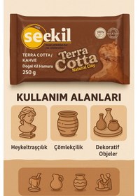 Resim Terra Cotta Doğal Kil Hamuru 3x250gr Hava İle Kuruyan Seramik Hamur El Sanatları, Dekor, Modelleme 250x3 