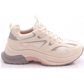 Resim Dgn 30163 Kadin Bağcikli Spor Ayakkabi 30163-2027-R15424 Bej - Ekru 