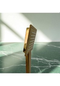 Resim Kare Gold Renkli Modern Duş Başlığı 