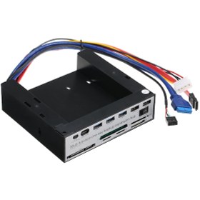 Resim Cbtx Çok Fonksiyonlu 5.25" Ön Panel Hub Kart Okuyucu 