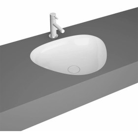 Resim VitrA Plural Tezgahaltı Lavabo 7812b403-1083 Üçgen - Kompakt - 45x40 Cm - Armatür Deliksiz - Su Taşm 