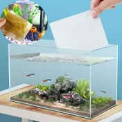 Resim 50 adet Akvaryum Balık Tankı Renk Emici Levha - Sarı ve Yeşil Lekeleri, Balık İskembe ve Su Temizleme, Tüm Balık Tankları ile Uyumlu, Su Temizleme Kağıdı, Dekoratif Akvaryum Bitkisi Yaprakları, Doğal Görünüm 