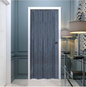 Resim Faran Dekorasyon 115 x 230 Antrasit Renk Camsız Pvc Akordiyon Kapı - FRNAKMODEL-0-122 