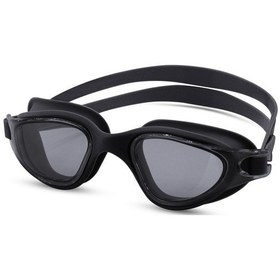 Resim Pro Large Yetişkin Silikon Yüzücü Gözlüğü Buğu Yapmaz Su Geçirmez Uv Korumalı Siyah Deniz Gözlüğü Siyah 