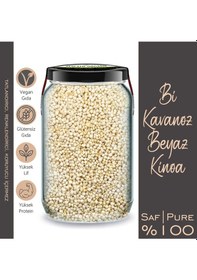 Resim Beyaz Kinoa + Kırmızı Kinoa + Siyah Kinoa Bi Kavanoz 660 Cc. Cam Kavanozlarda 3 Çeşit Kinoa 