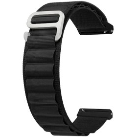 Resim Forzacase Amazfit Pace / Pace 2 İçin Kancalı Kumaş Kordon Kayış - Fc156 Siyah 