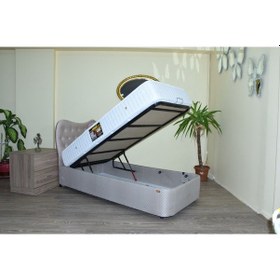 Resim Bengimobilya Baza-Başlık Ortopedik Yatak Standart Silin Kumaş Model Metal Fırı 