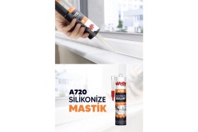 Resim Welly Chem A720 Yüksek Yapışma Gücüne Sahip Siyah 500 gr Silikonize Mastik 