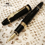 Resim 1 adet Jinhao 159 Ağır Kalem Şık Siyah & Altın - Premium Metal, İş İmzaları & Kaligrafi Tutkunları için Pürüzsüz Yazma Deneyimi, Yazma Kalemleri 