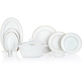 Resim Schafer Queen Glory Bone 60 Parça 12 Kişilik Yemek Takımı 