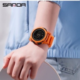 Resim Yingfu Sanda 2189 Dijital Spor Kol Saati - Turuncu Turuncu 