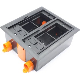 Resim Scspazar Masa Üstü Priz Kutusu8 Modül Kare Siyah Boş 