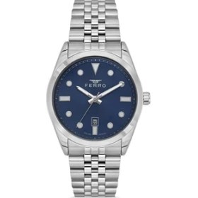 Resim Ferro F11567AWT-A3 Quartz Çelik Gri Mavi Kadran 41 mm Erkek Kol Saati 