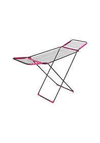 Resim Perilla Avrora Çamaşır Kurutma Askısı Gri Renkli Paslanmaz Yüzey İle Güvenli Kullanım Kanatlı Kurutmalık Gri - Pembe 