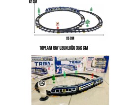 Resim Giffy Uzaktan Kumandalı Hız Treni Sesli Işıklı Pilli Mıknatıs Bağlantılı 39 Parça Pilli Demiryolu Tren Set Kumanda Kontrollü 