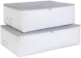 Resim Ocean Home Textile 2'li Gri Renk Stuff & Things Baza Altı Hurç Set 