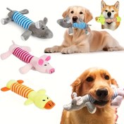 Resim Köpekler ve kediler için köpek çiğneme sesli oyuncak, fil şeklindeki peluş dişe dayanıklı dayanıklı oyuncak ses efektleri ile, küçük ve orta boy köpekler için iç mekan oyunları ve hediye etkileşimi için uygun 