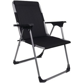 Resim Alin Metal Katlanır Kamp Ve Piknik Sandalye Siyah Siyah 
