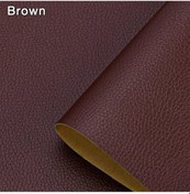 Resim 10-200cm Kendinden Deri İçin Onarım Yama Bant Ev Dıy Fix Kanepe Moto Araba Brown 35cm X 138cm 