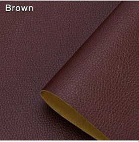 Resim 10-200cm Kendinden Deri İçin Onarım Yama Bant Ev Dıy Fix Kanepe Moto Araba Brown 35cm X 138cm 