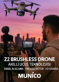 Resim Munico 90° Ayarlanabilir Kamera Ultra Hafif Mini Drone Gece Uçuşlarına Uygun 
