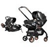 Resim Merkür Bebe Onyx 2'si 1 Arada Oto Koltuğu Bebek Arabası Siyah 