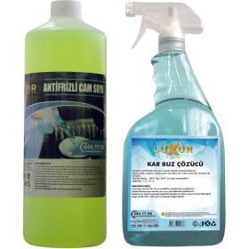 Resim Luxor -22 Antifrizli Cam Suyu 1 Litre + Kar Buz Çözücü 1 Litre 