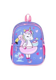 Resim Unicorn Figürlü Anaokul Sırt Çantası - Unicorn Açık Gri - Mavi 