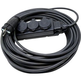 Resim Uzatma Kablosu 3x2,5 M Kauçuk Başlıklı 25 Mt 3'lü Grup Priz 25 M 