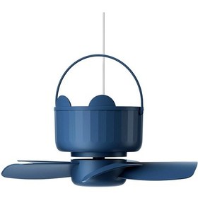 Resim Uzaktan Kumandalı Taşınabilir Tavan Vantilatörü, 3 Hız, Zamanlayıcı Mavi 