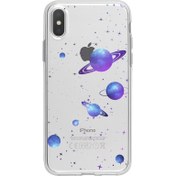 Resim Apple iPhone x Galaxy And Stars Lens Korumalı Şeffaf Telefon Kılıfı 