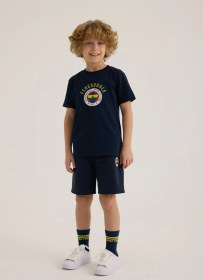 Resim House Of Clubs Fenerbahçe 1907 Klasik Çocuk T-shirt Lacivert - Sarı 