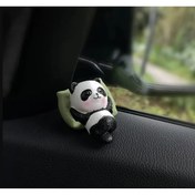 Resim SYNOPE 5 Cm Stickerlı Yapıştırmalı Sevimli Panda Araba Biblosu Süsü Aksesuarı Torpido Üstü Süsü Biblosu 