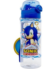 Resim Wiggle 500ml Sonic The Hedgehog Pipetli Askılı Kilitlenebilir Su Matarası Lacivert2 