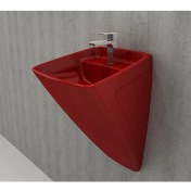 Resim Bocchi Firenze Asma Monoblok Lavabo Kırmızı 1082-019-0126 