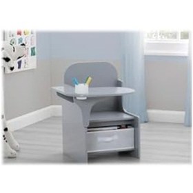 Resim Children Delta Kıds - Gray Wood Desk Abanoz - Beyaz 