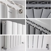 Resim 1800mm X 555mm Lilac Yüksek Isı Kapasiteli Dekoratif Dikey Alüminyum Radyatör Antrasit 