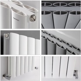 Resim 1800mm X 555mm Lilac Yüksek Isı Kapasiteli Dekoratif Dikey Alüminyum Radyatör Antrasit 