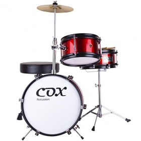 Resim Cox Junior Kırmızı Çocuk Baterisi 