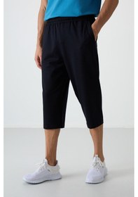 Resim Tommy Life Lacivert Pamuklu Yumuşak Dokulu Standart Fit Nakışlı Erkek Kapri - 83102 Lacivert 