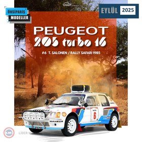 Resim 1:18 1985 Peugeot 205 T16 Rally Safari 