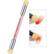 Resim Yeni Tırnak Aracı Degrade Tırnak Fırçaları Halo Boya Nokta Renk Kalem Fototerapi Jel Çift Uçlu Yıkanabilir Değiştirilebilir Sünger Kalem Yellow 