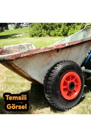 Resim NUBLADO El Arabası Yük Taşıma Arabası Tekeri Burçlu Şişme Şambelli İç Lastikli Teker 240x85 mm Plastik Jant. 