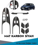 Resim GRAFİCAR Yeni Hyundai I20 iç Trim Folyo Kaplama Set/Mat Karbon Siyah/Ayna Katlama Butonlu/ELITE 