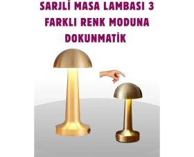 Resim Argesco Mühendislik Taşınabilir Dokunmatik LED Lamba – Sıcak & Soğuk Işık Ayarı 