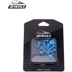 Resim Pro Bisiklet Scooter Fren Disk Vidası Rotor Civatası 6 Vida Mtb Rotor Vidası 12li Paket Mavi Renk 