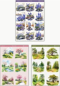 Resim 6 Lı Doğa Temalı Sticker Seti-2 12x17 Cm Bullet Journal, Scrapbook, Ajanda Ve Planlayıcı İçin Diğer 
