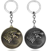 Resim Game Of Thrones Stark İthal Anahtarlık Kolye Gri Anahtarlık 