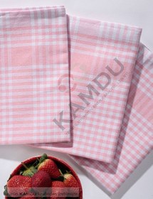 Resim 6 Adet Pöti Kareli Kurulama Bezi, 50x70 Cm Karışık Renk, Beslenme Örtüsü Çok Renkli 