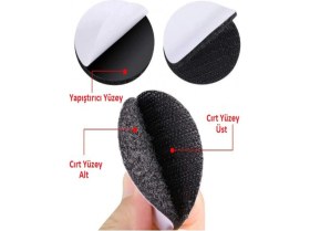 Resim 30'lu Halı Kilim Koltuk Örtüsü Sabitleyici Kaydırmaz Cırt Yıkanabilir Kendinden Yapışkanlı Ped 5 Cm 